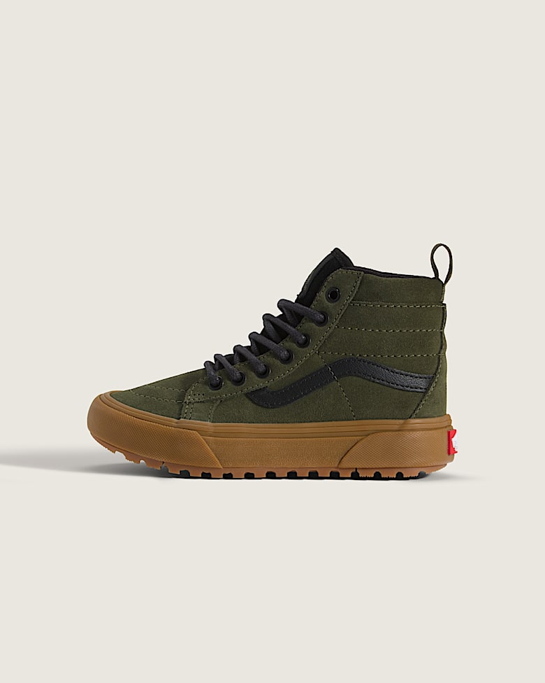 Toddler Sk8-Hi Zip Gum Shoe in Grape Leaf Green / Gum | Vans