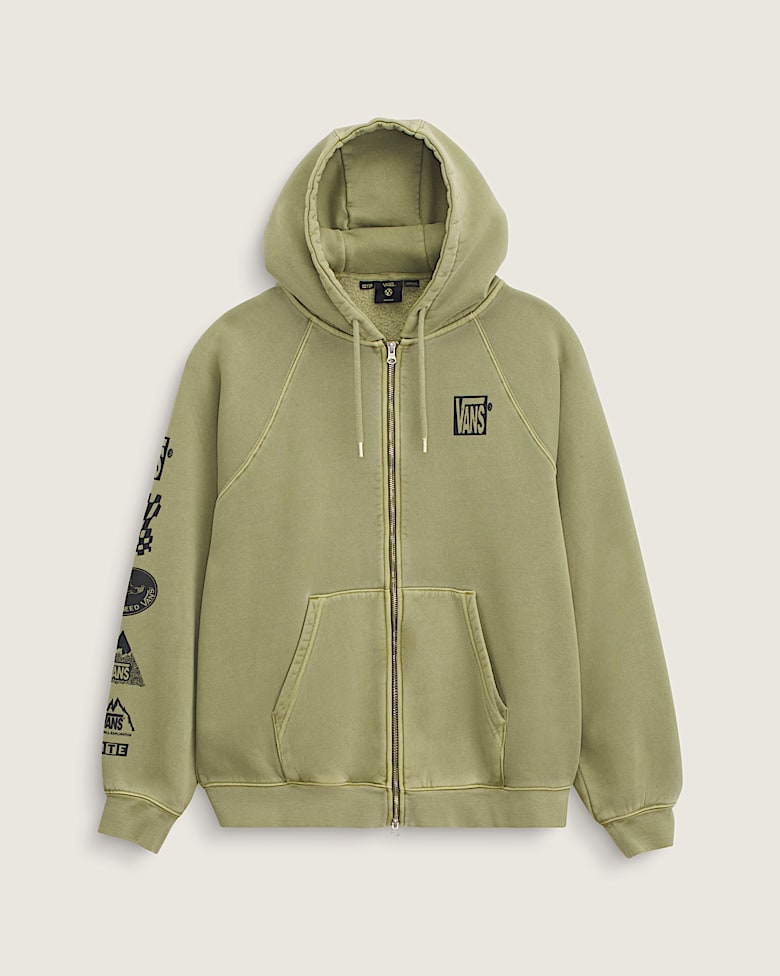 Split Full Zip Hoodie in Heather Grey | Vans