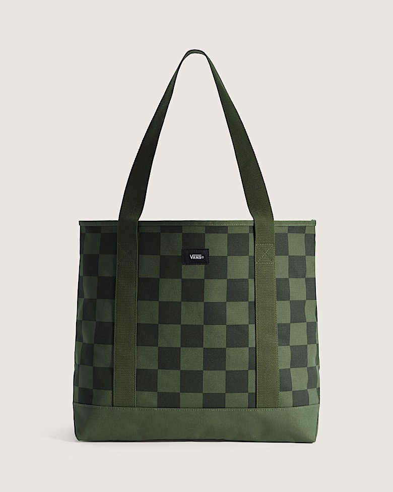 Tell All Zip Tote Bag in Checkerboard Black | Vans