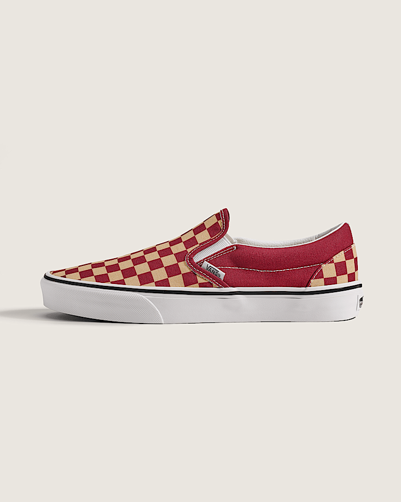 Game Day Classic Slip-On Checkerboard Shoe in Checkerboard Red
