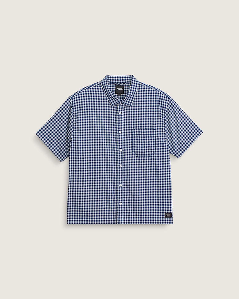 Chemise Vans Off The Wall Homme - Taille XL - Manches Courtes - Imprimé Carreaux Bleu Multi