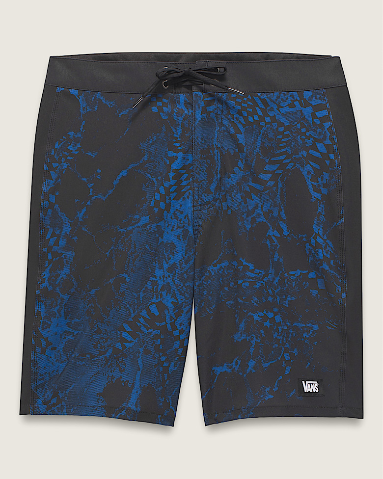 Everride Scalloped 18'' Boardshorts in Black / White | Vans