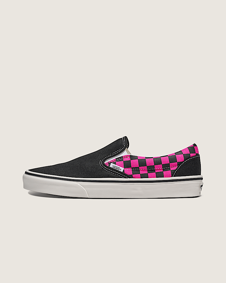 dusty rose checkered vans