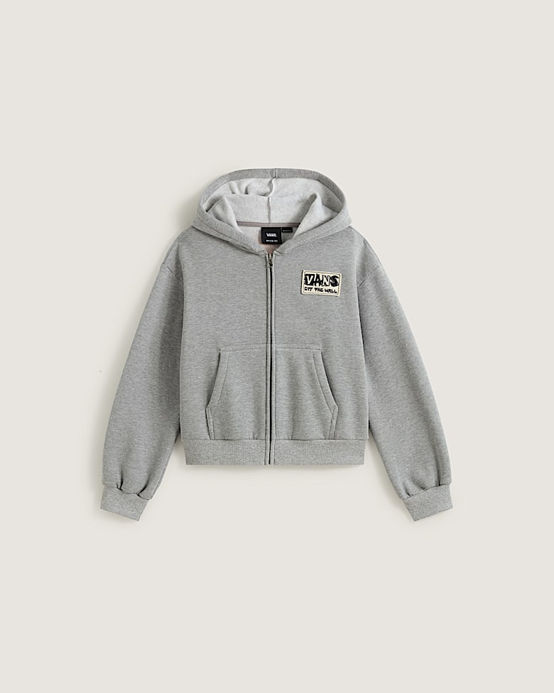 Little Kids Checker Cherries Pullover Hoodie in Cement