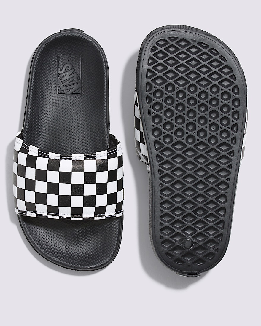 Little Kids La Costa Checkerboard Slide VANS Checkerboard White ALT2