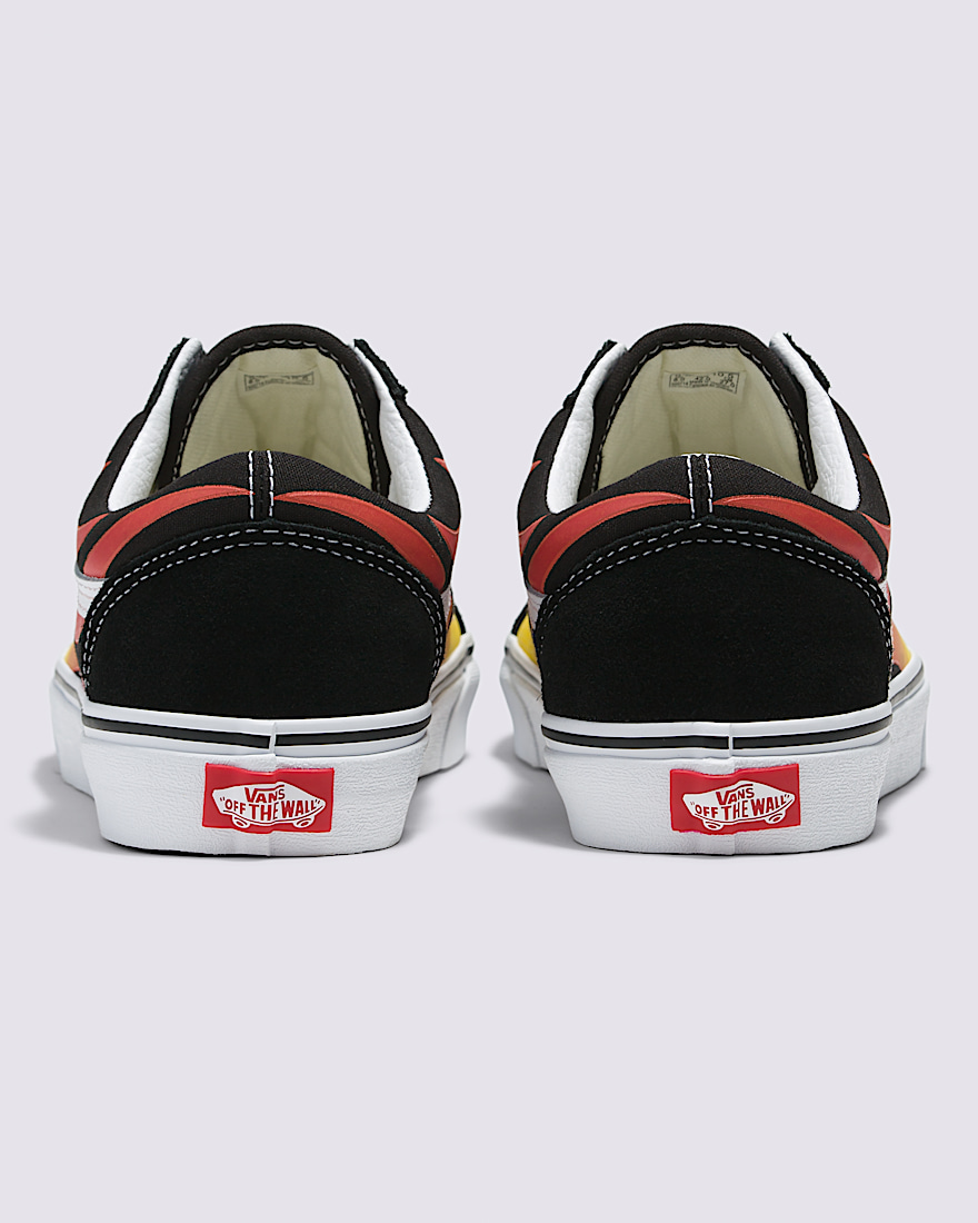 Old Skool Flame Shoe VANS Black  Flame Orange ALT3