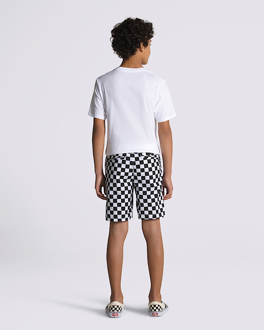 Kids Range Elastic Waist Shorts VANS Black  White ALT1