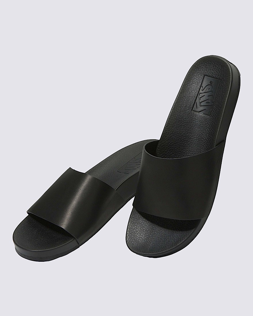 Womens Decon Leather Slide-On Sandal