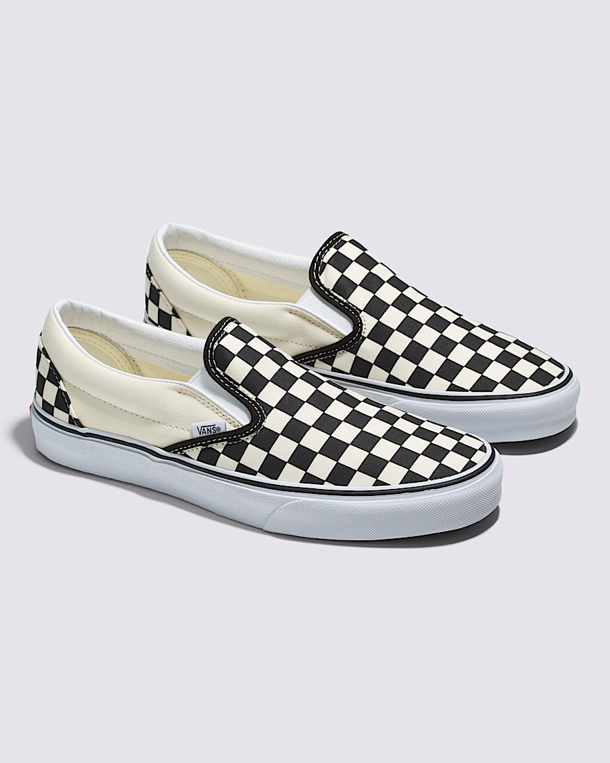 Classic Slip-On Wide Checkerboard Shoe