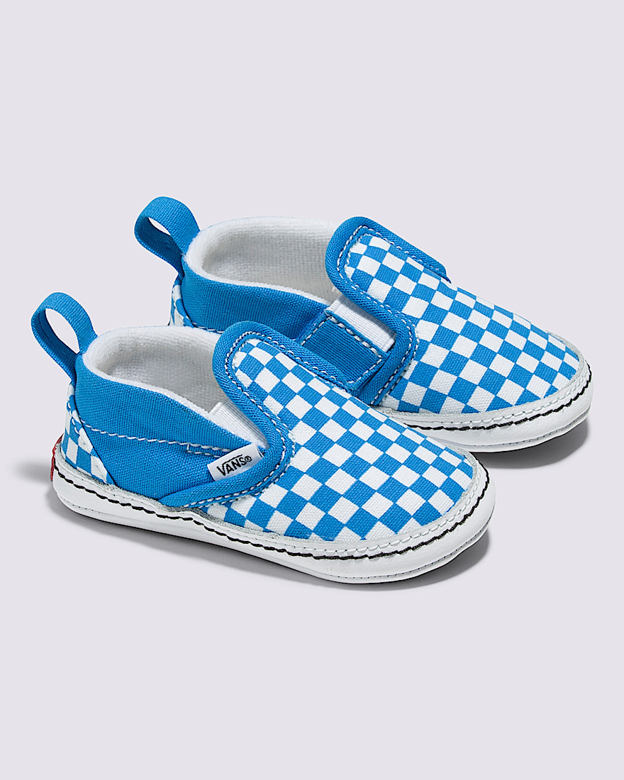 Infant Classic SlipOn V Crib Checkerboard Shoe VANS Checkerboard Brilliant Blue ALT1
