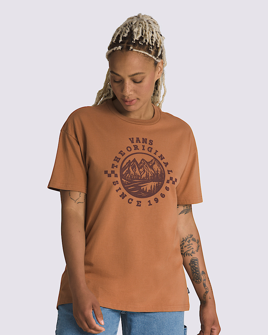 Mountain Circle Oversized TShirt VANS Mocha Bisque Brown HERO