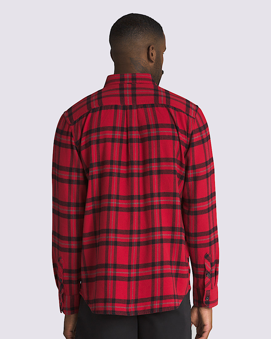 Westminster Button Up Long Sleeve Shirt VANS Chili Pepper Red  Black ALT1
