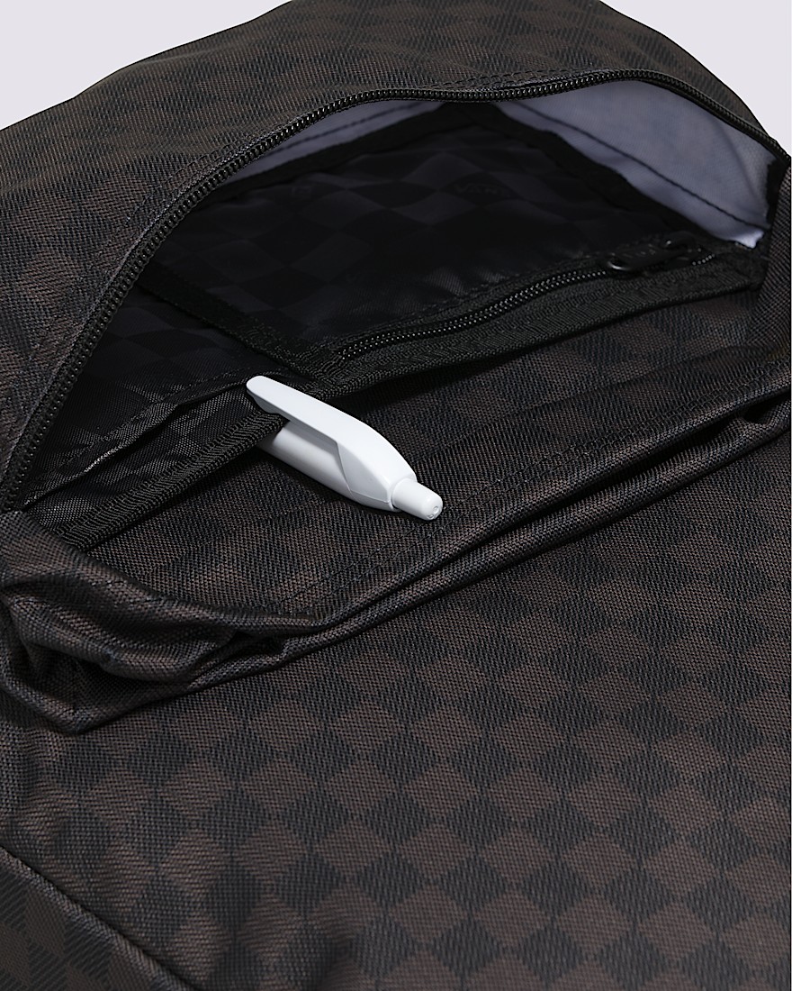 Old Skool Checkerboard Backpack VANS Checkerboard Black  Charcoal Grey ALT2