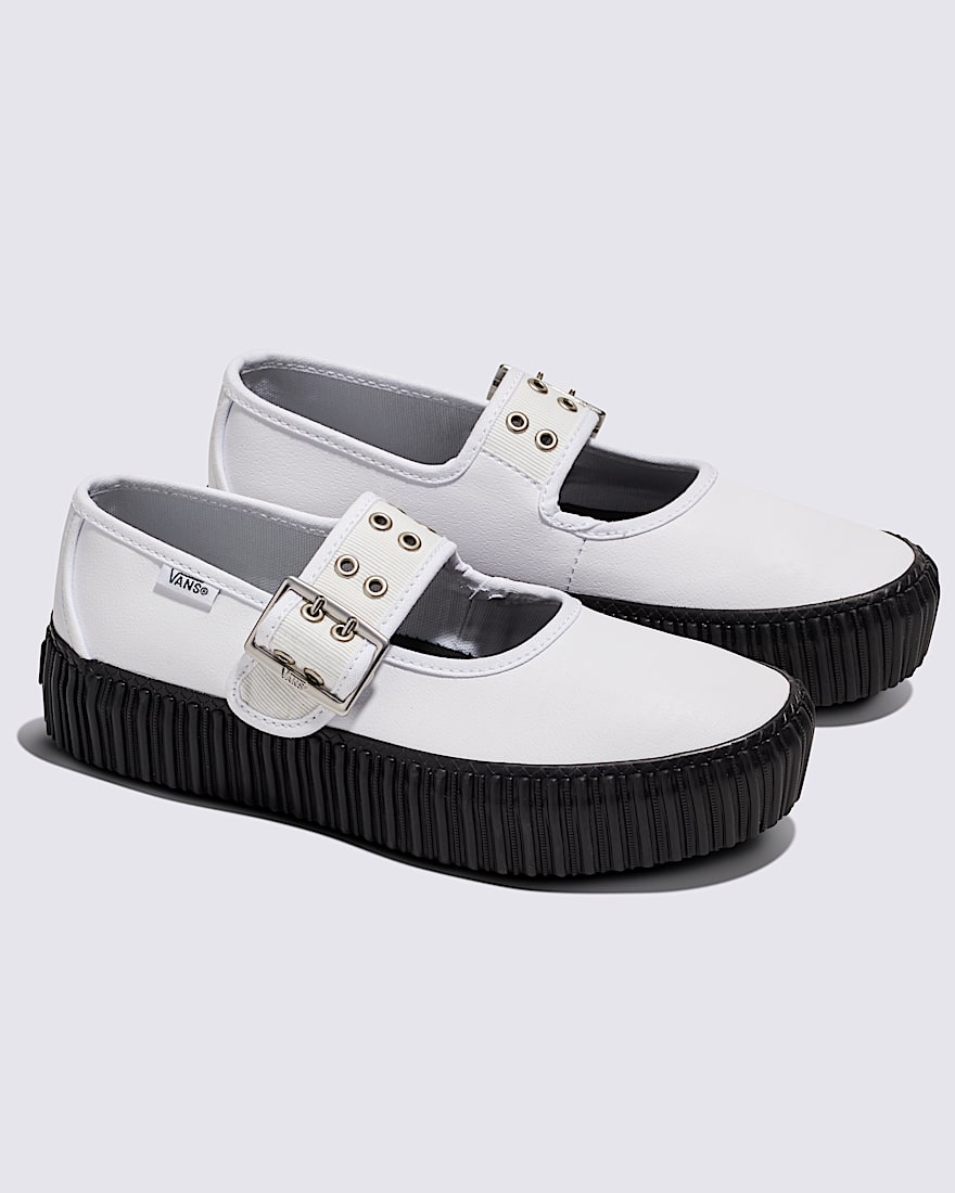 Mary Jane Creeper Shoe VANS Grunge Ballet White ALT1