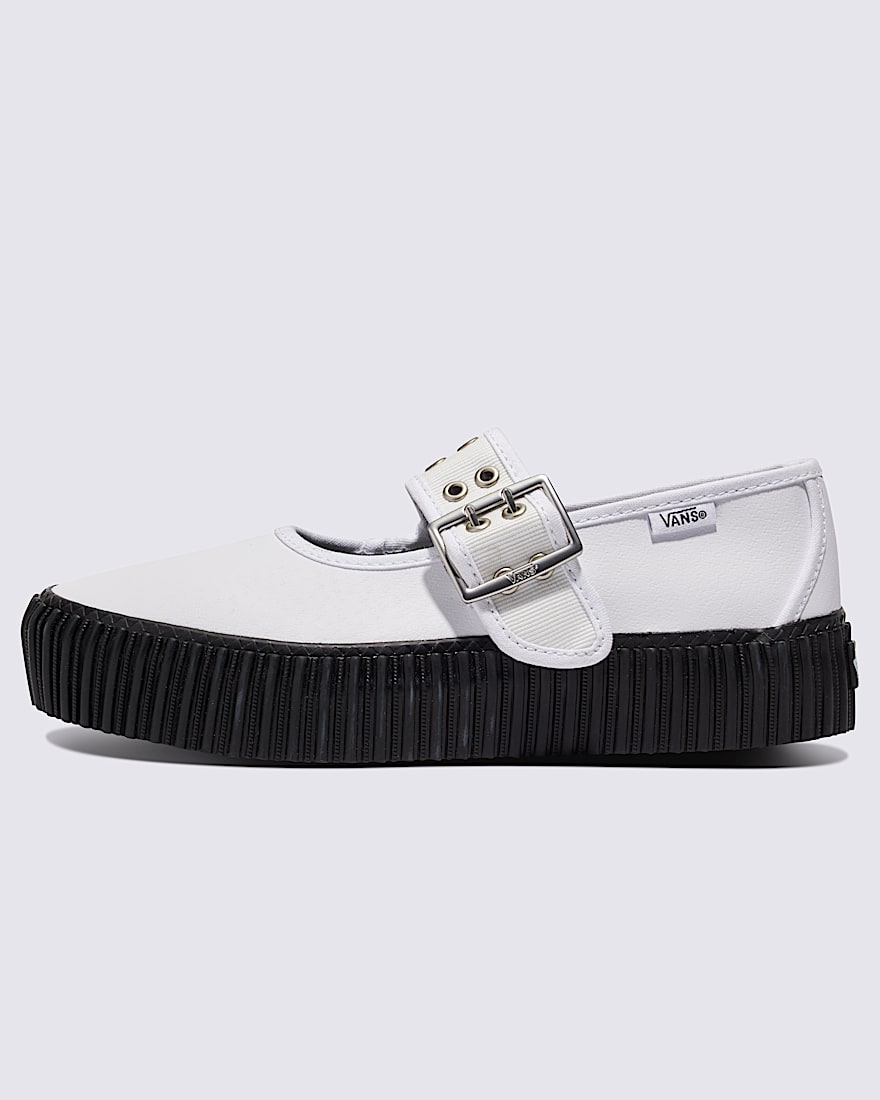 Mary Jane Creeper Shoe VANS Grunge Ballet White HERO