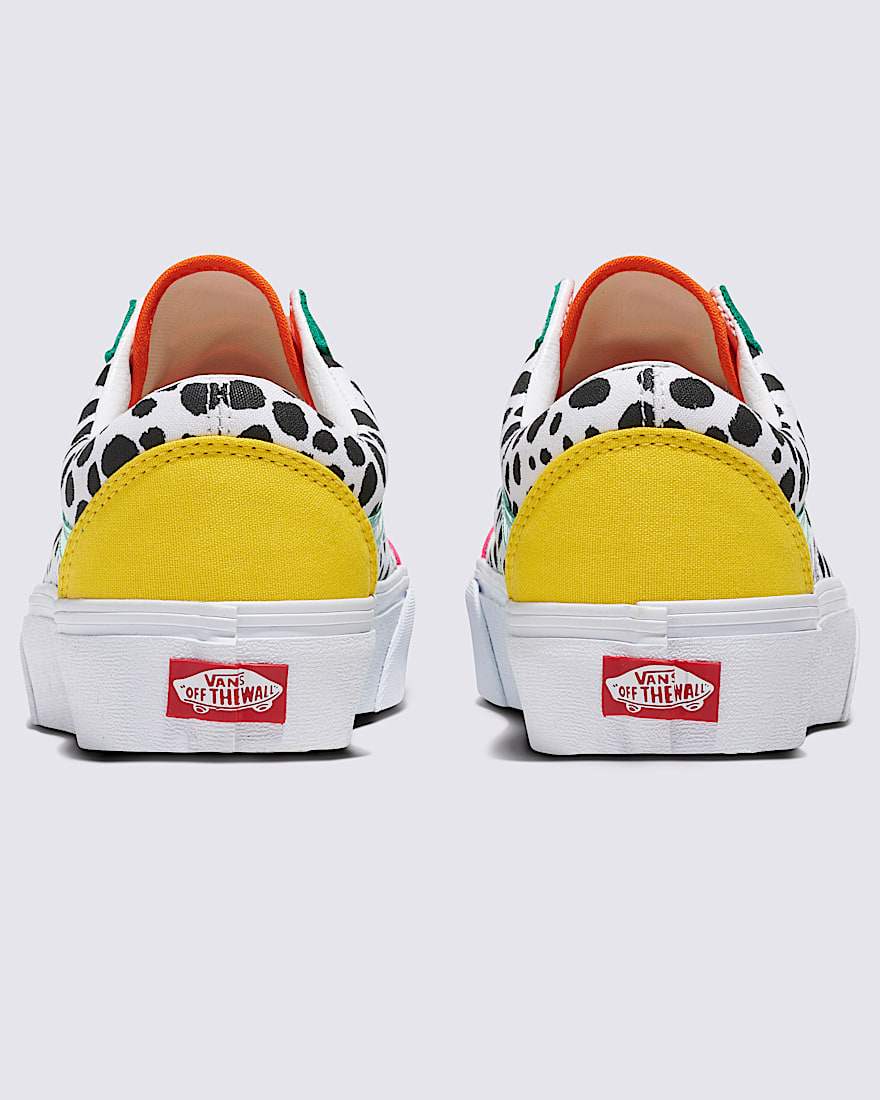 Customs Old Skool Platform Shoe VANS Pink White Black ALT3