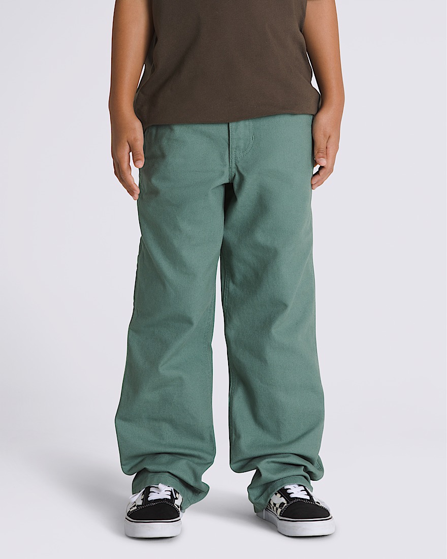 Kids Drill Chore Carpenter Pants VANS Dark Forest Green HERO