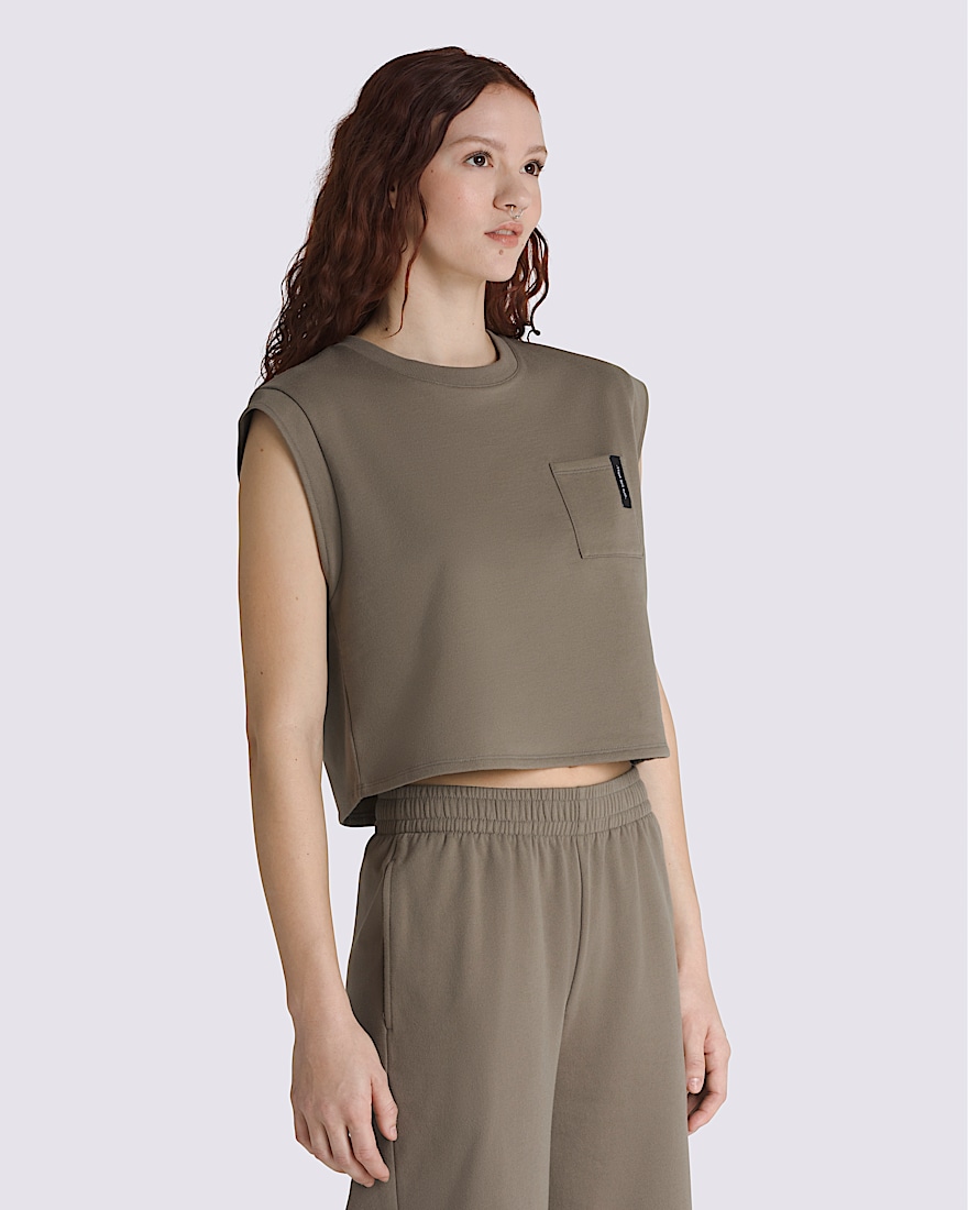 Bryn Sleeveless Top VANS Bungee Cord Brown HERO