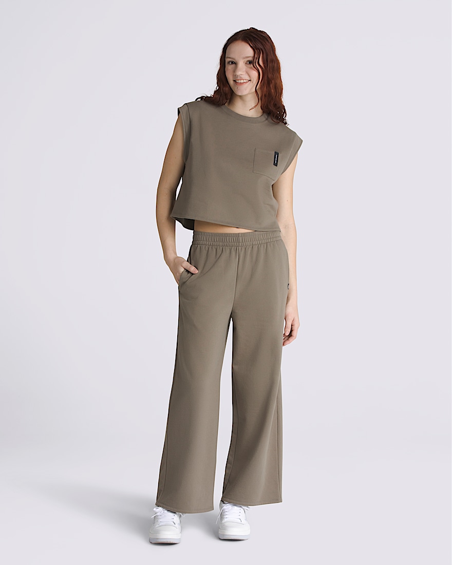 Bryn Sleeveless Top VANS Bungee Cord Brown ALT2