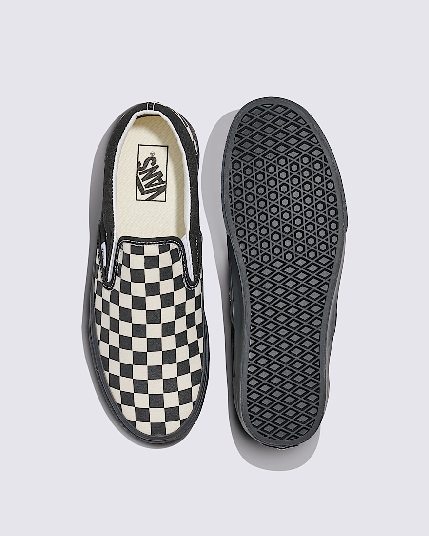 Classic SlipOn Checkerboard Shoe VANS Checkerboard White  Black ALT2