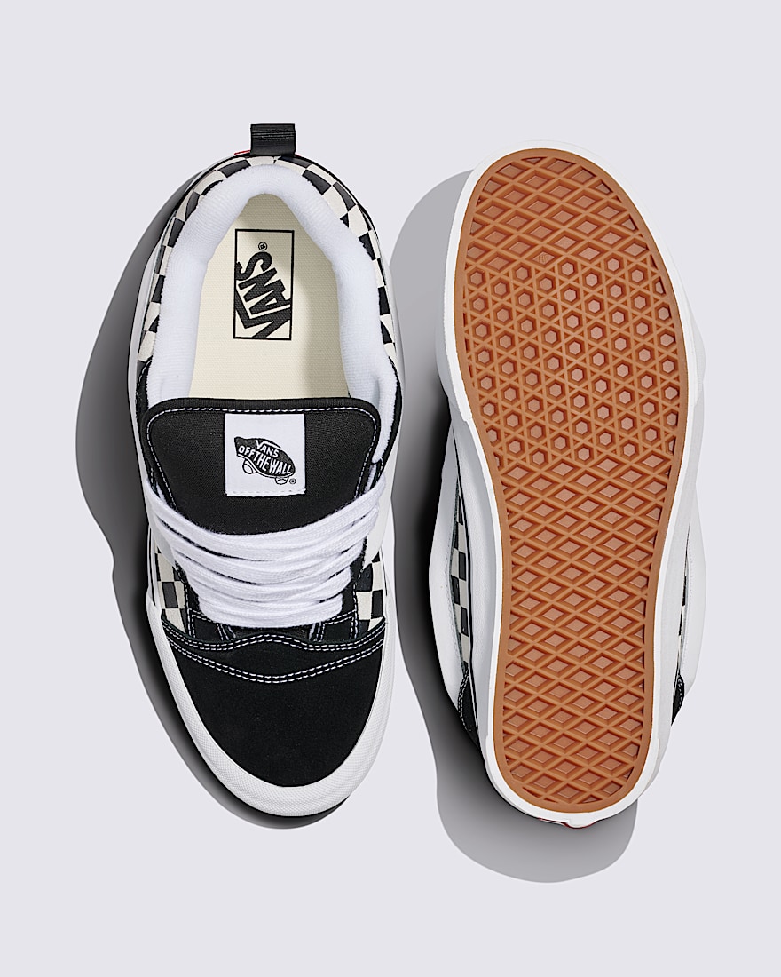 Knu Skool Checkerboard Shoe VANS Checkerboard Black  True White ALT2