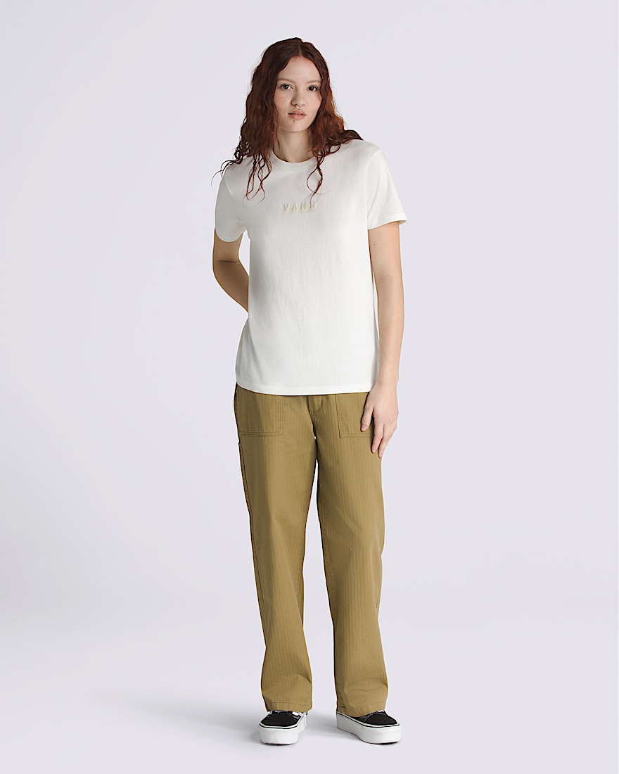 Logo Dimension Boyfriend TShirt VANS White ALT2