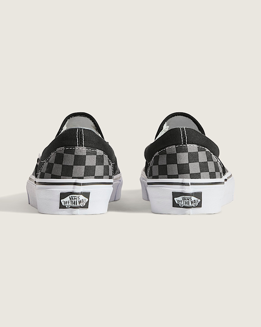 Classic SlipOn Checkerboard Shoe VANS Checkerboard Black  Pewter Grey ALT6