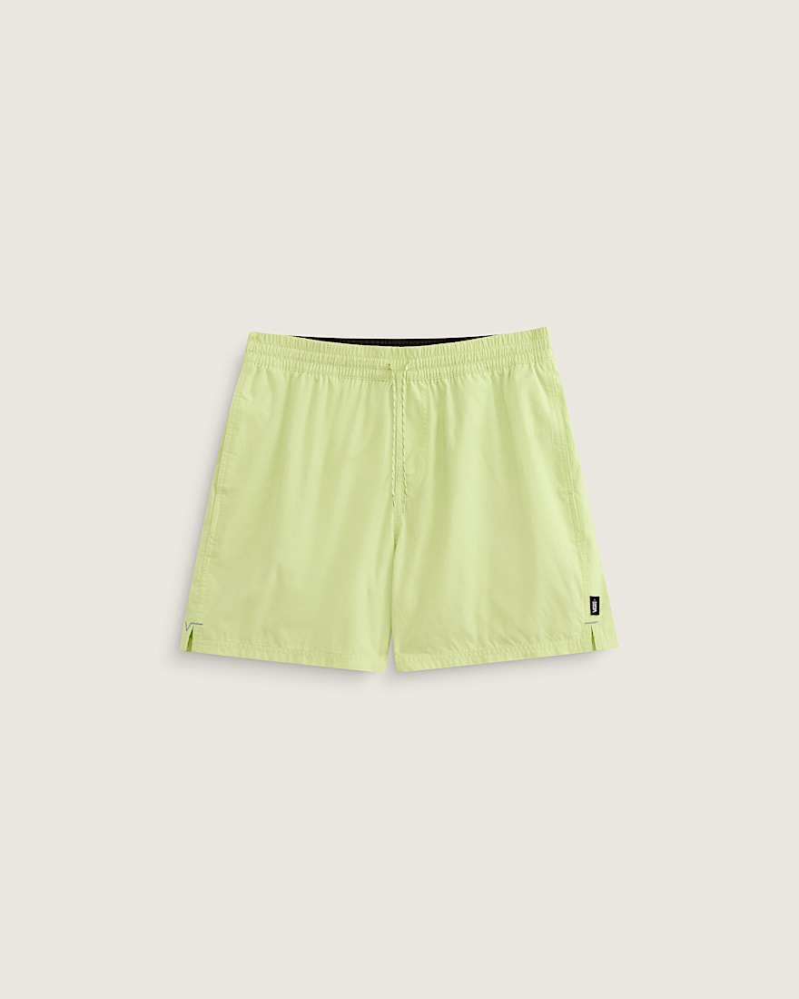 Primary Solid Elastic 17 Boardshorts VANS Shadow Lime Green FLATLAY