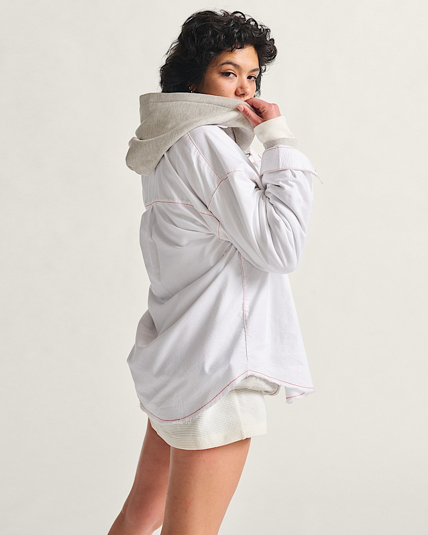 Premium Hoodie VANS Ash Heather White ALT2