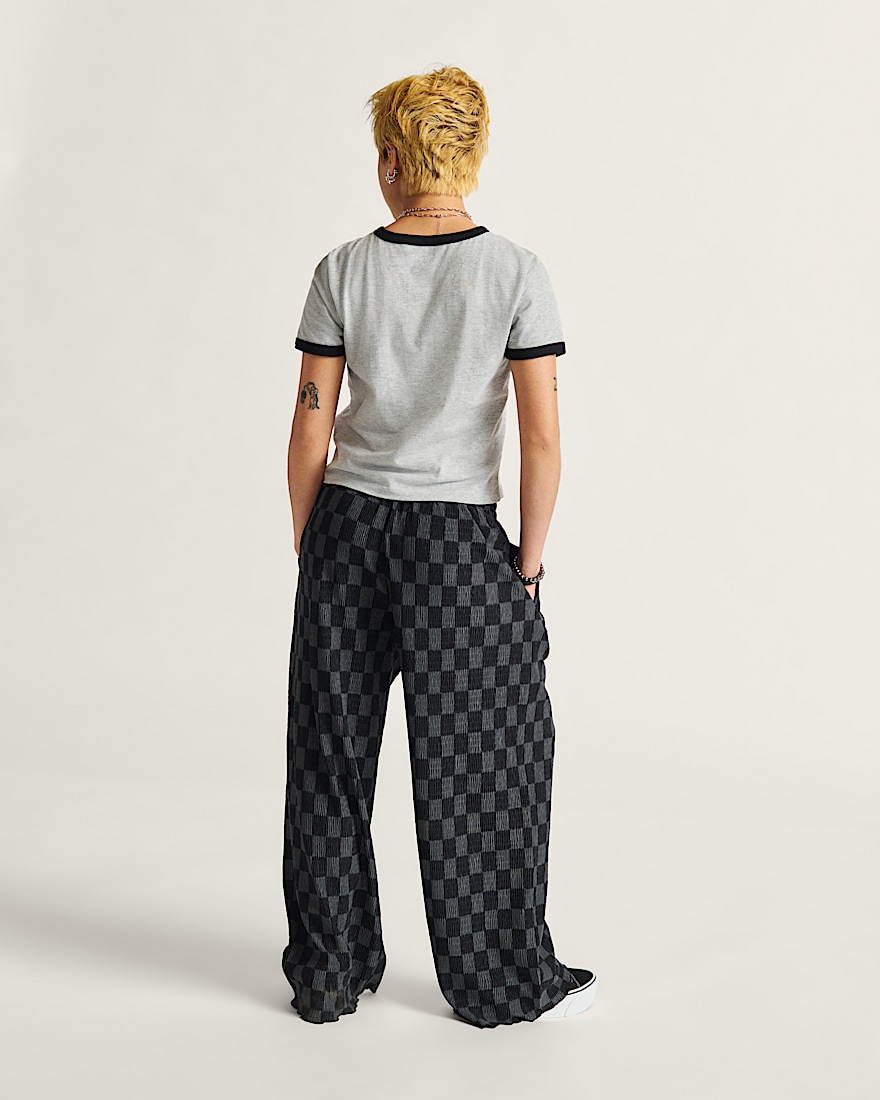 Wren Checkerboard Pants VANS Checkerboard Black  Grey ALT2