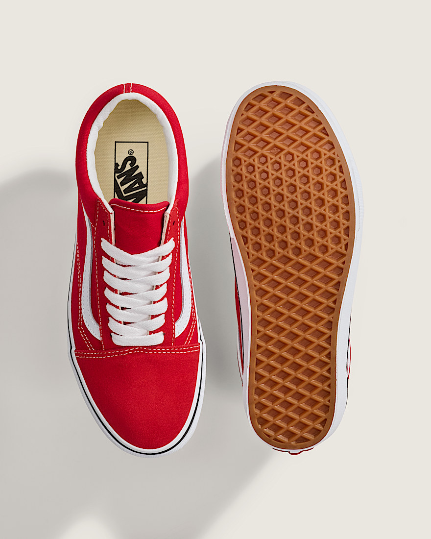 Old Skool Shoe VANS Racing Red  True White ALT3