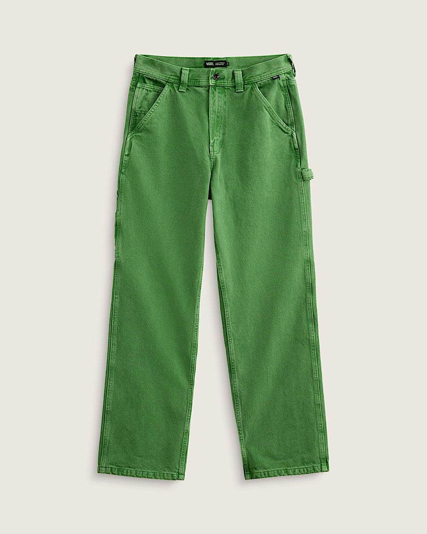 Drill Chore Carpenter Loose Denim Pants - 1