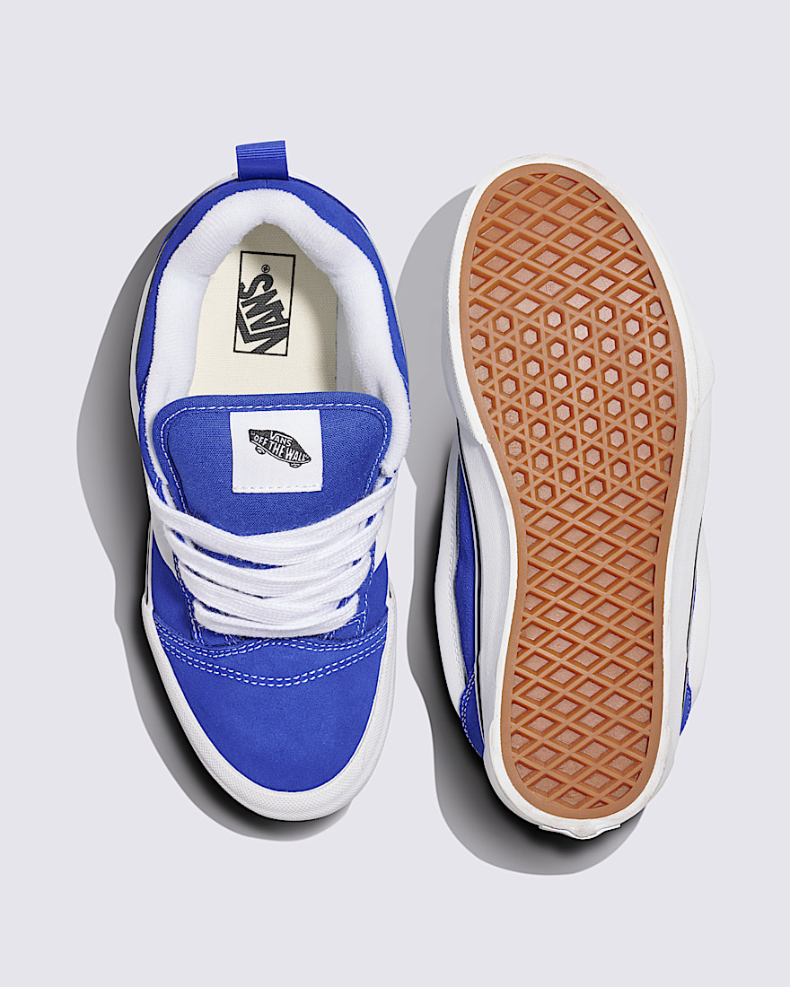 Big Kids Knu Skool Shoe VANS Blue  White ALT2