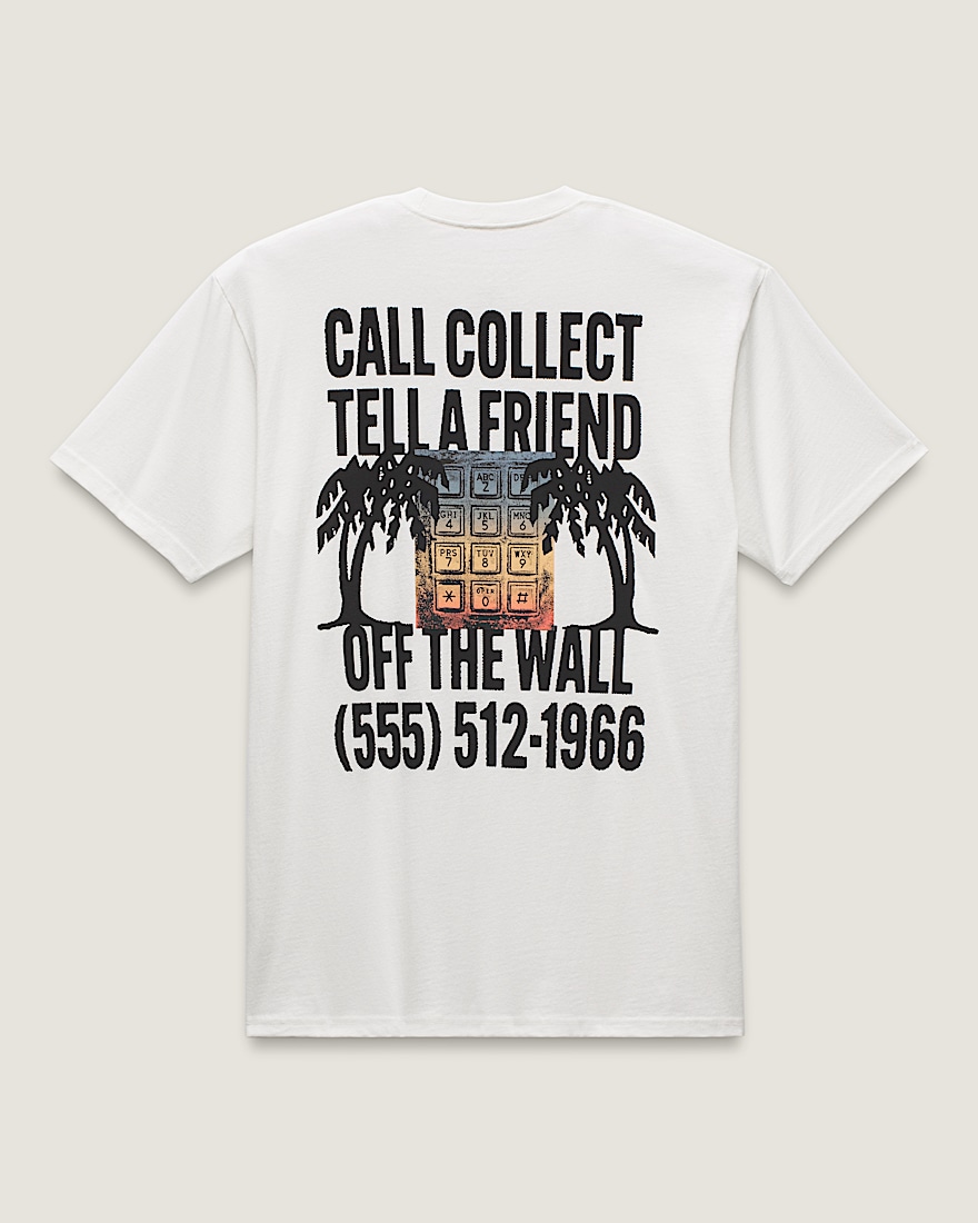 Call Collect TShirt VANS White FLATLAY