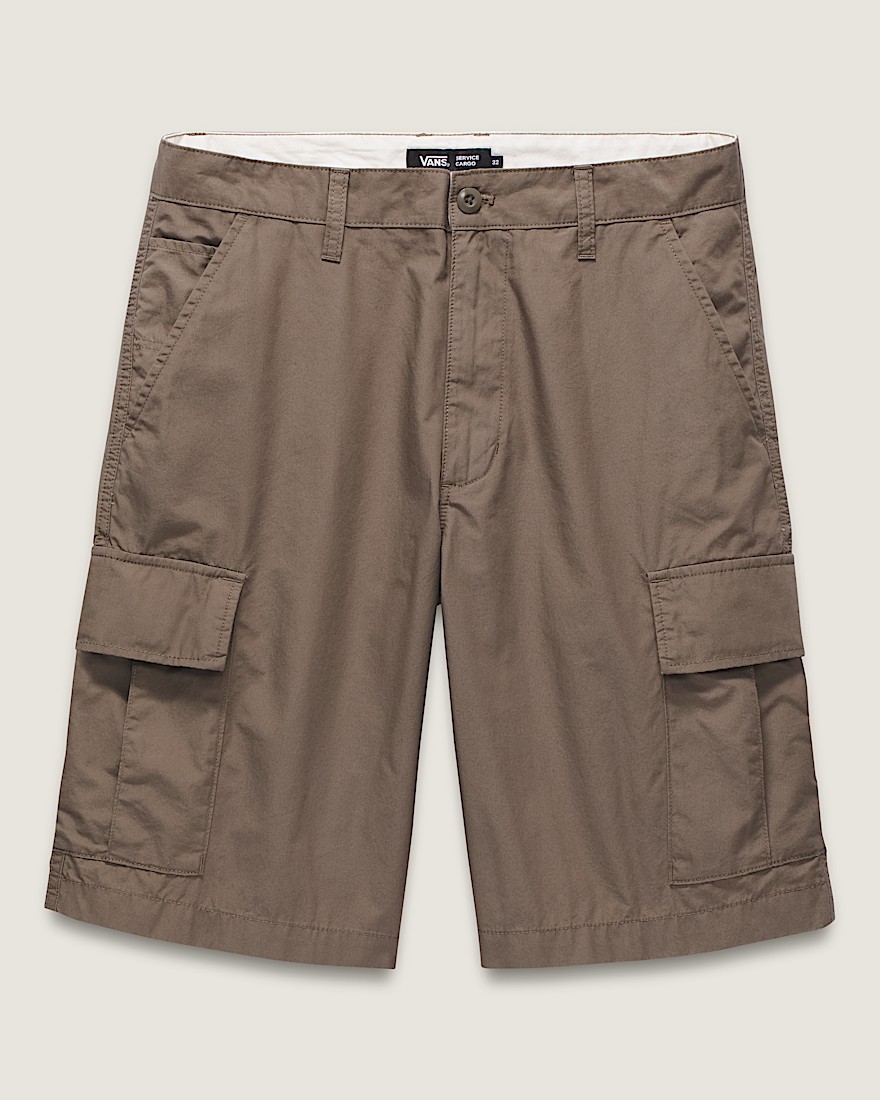 Service Cargo Loose 22 Shorts VANS Bungee Cord Brown FLATLAY
