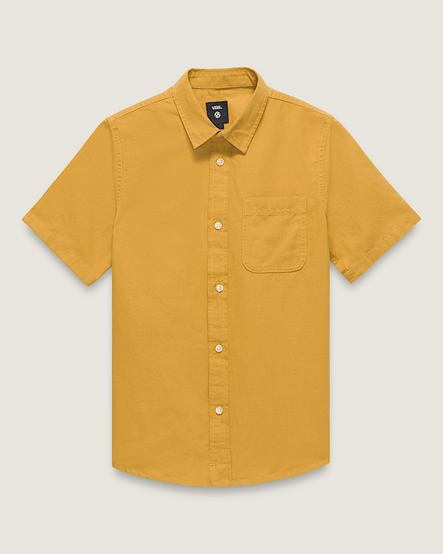 Kids Lawson Woven Shirt VANS Harvest Gold Yellow FLATLAY