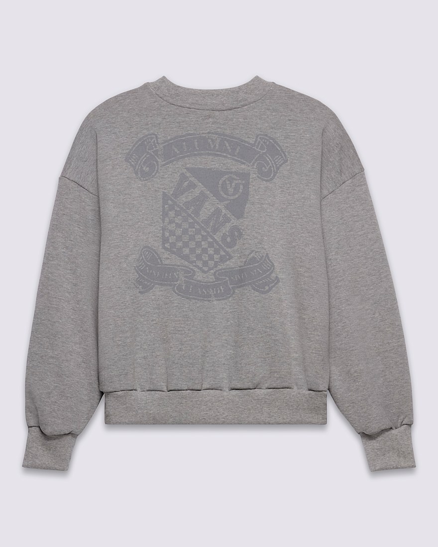 Faded Lessons Retro Crew Sweatshirt VANS Cement Heather Grey HERO