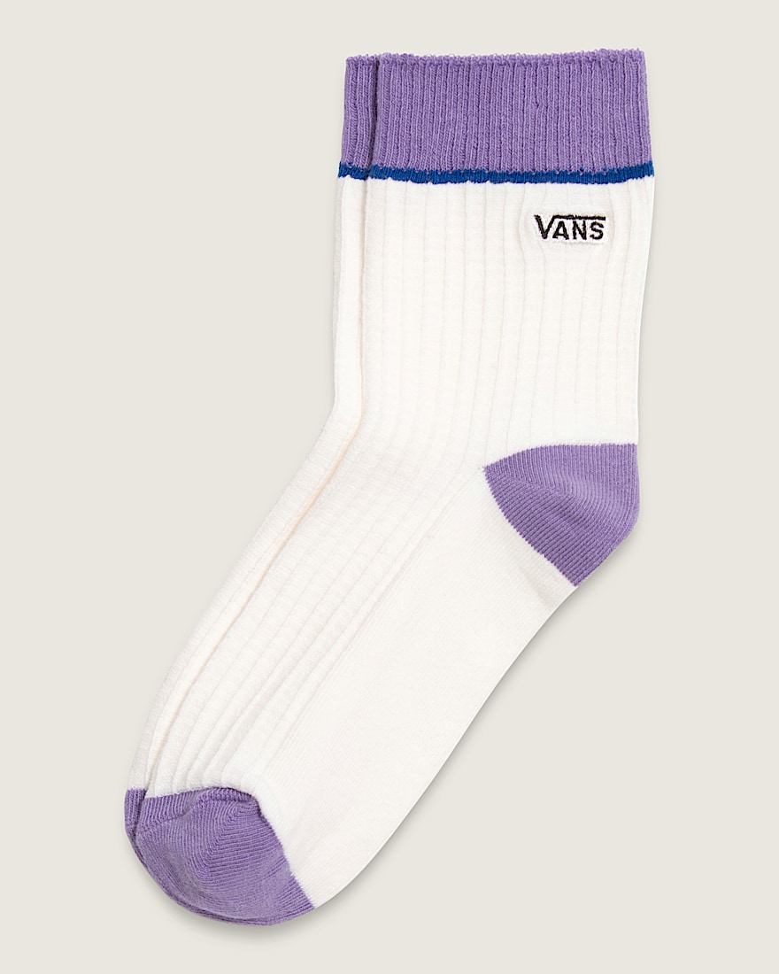 Kids Fashion Half Crew Socks VANS White Purple Haze HERO