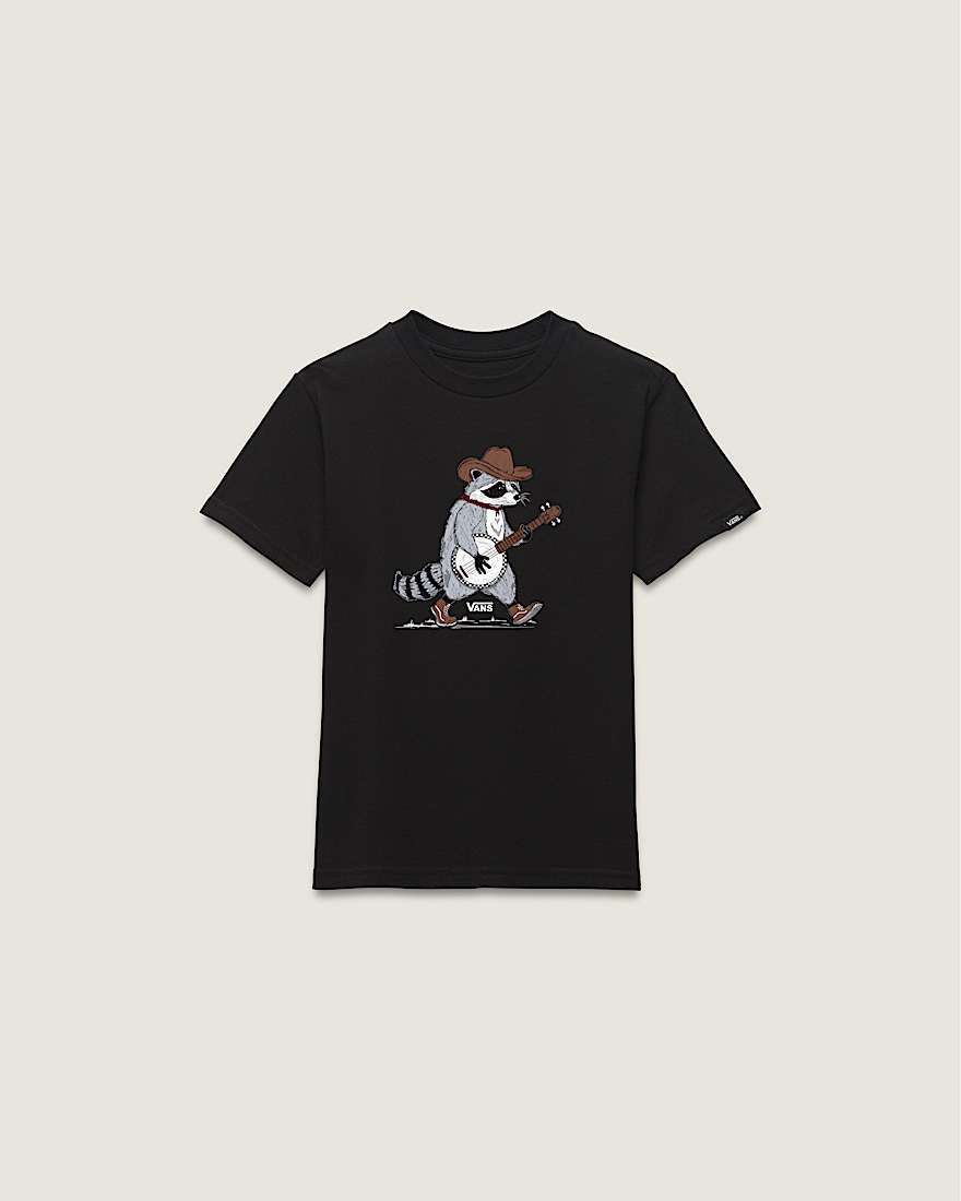 Little Kids Racoon Banjo TShirt VANS Black FLATLAY