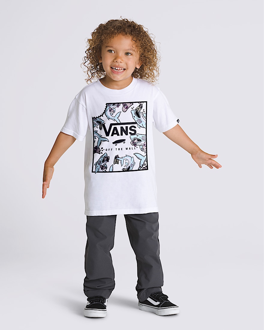 Kids Little Kids Shark Bite TShirt VANS White ALT2
