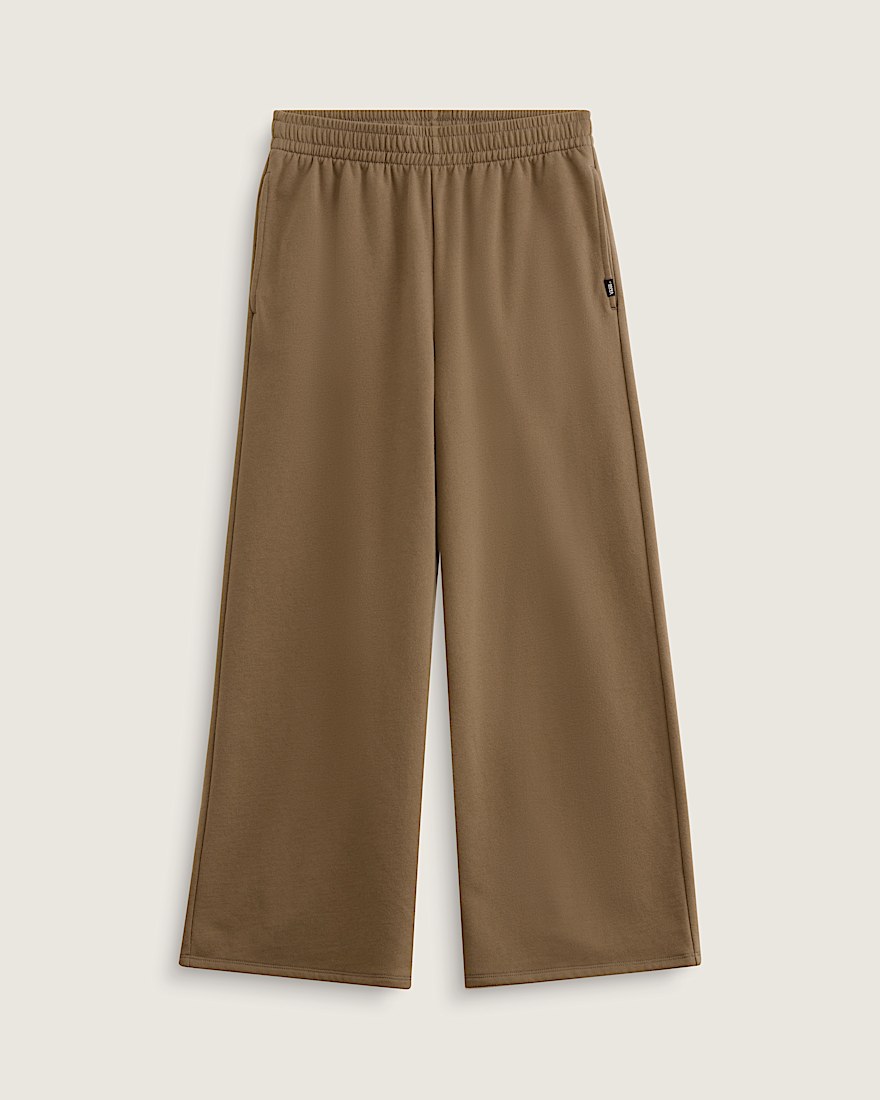 Bryn Wide Leg Pants VANS Bungee Cord Brown FLATLAY
