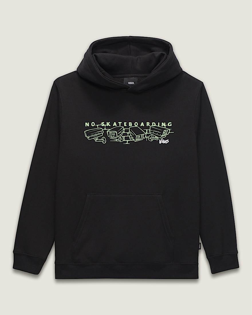 Kids Night Watchers Pullover Hoodie VANS Black FLATLAY