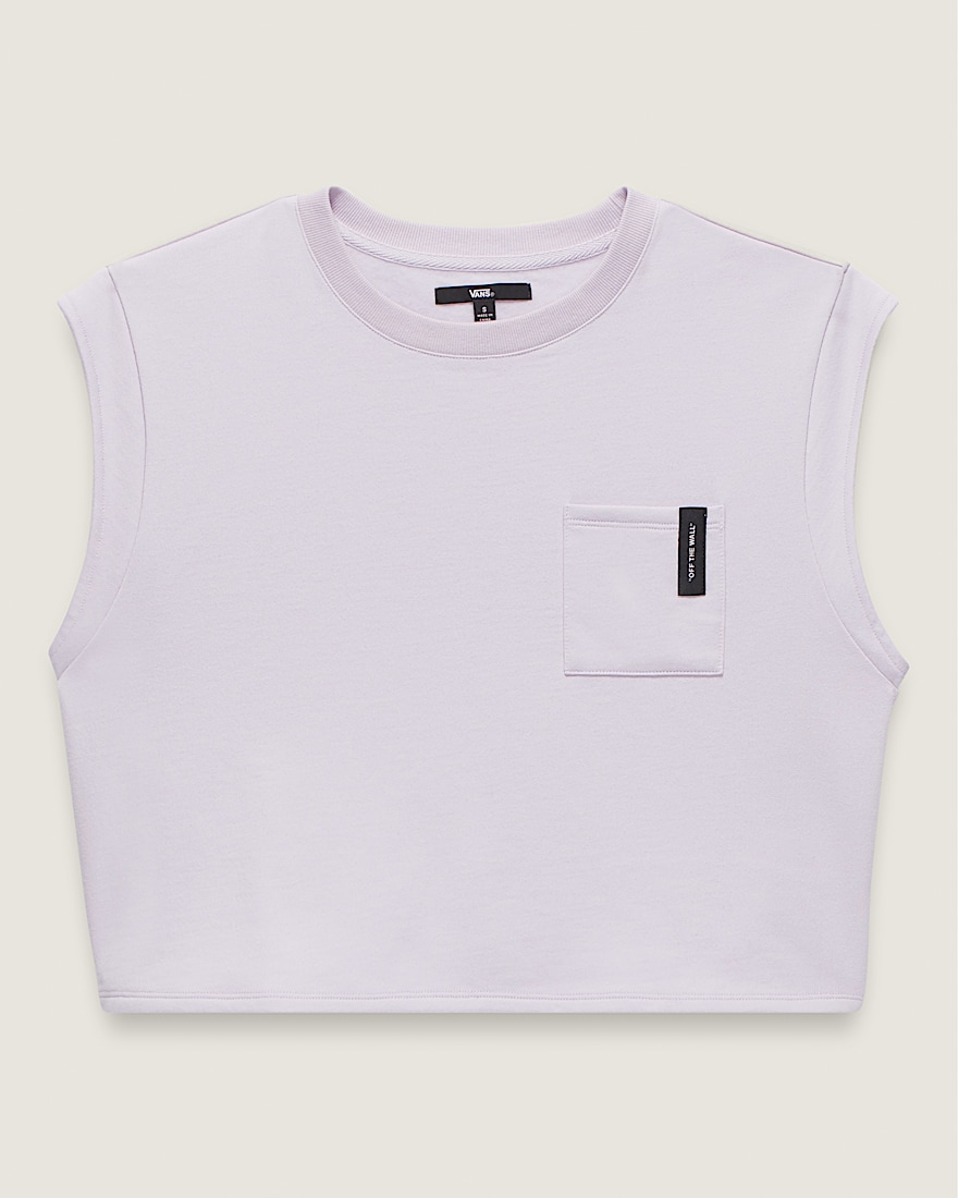 Bryn Sleeveless Top VANS Evening Haze Grey FLATLAY