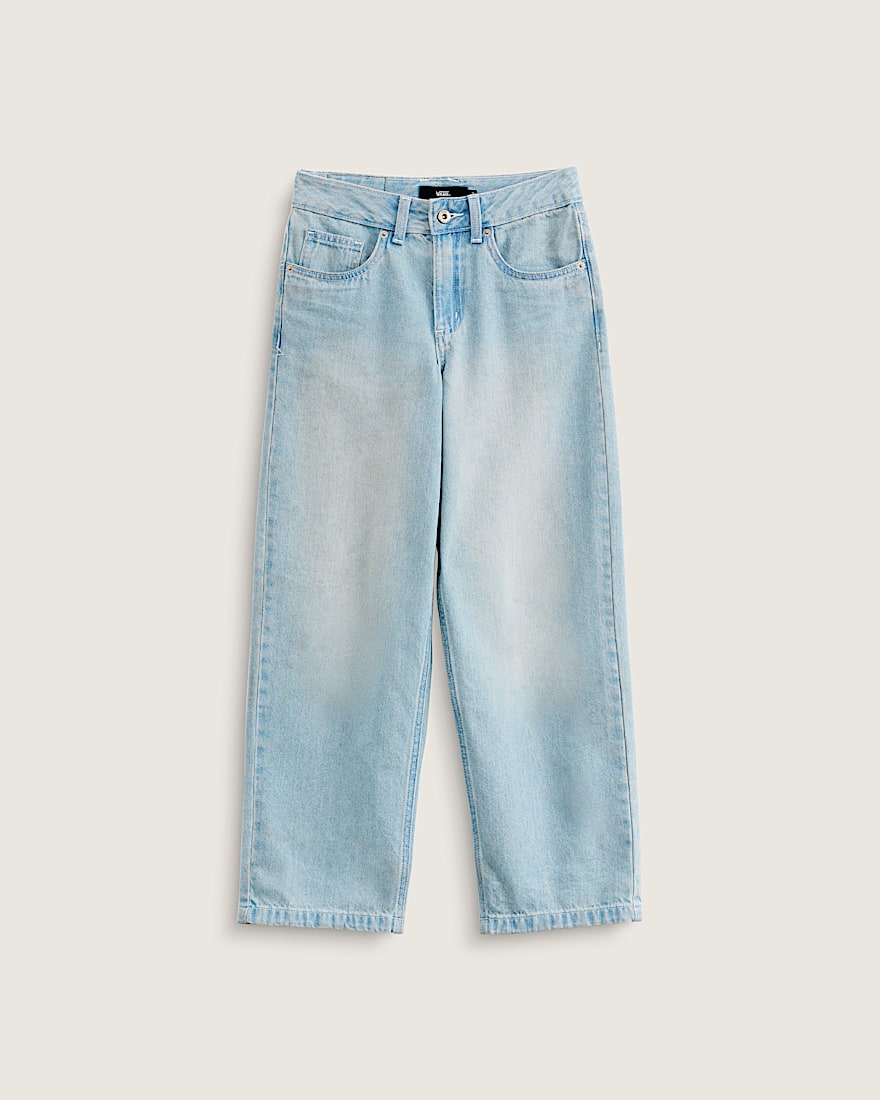 Kids Sirelle Denim Puddle Pants VANS Light Stonewash Blue HERO