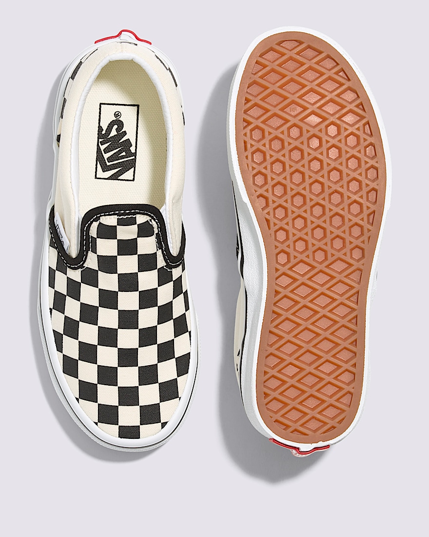 Little Kids Classic SlipOn Checkerboard Shoe VANS Checkerboard Black  White ALT4