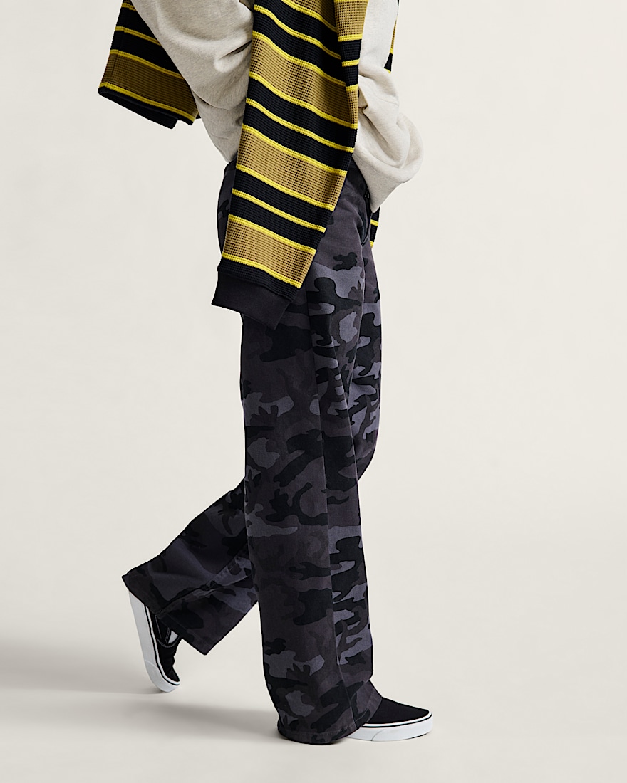 Sirelle 5 Pocket Denim Puddle Pants VANS Camo Black  Grey ALT3