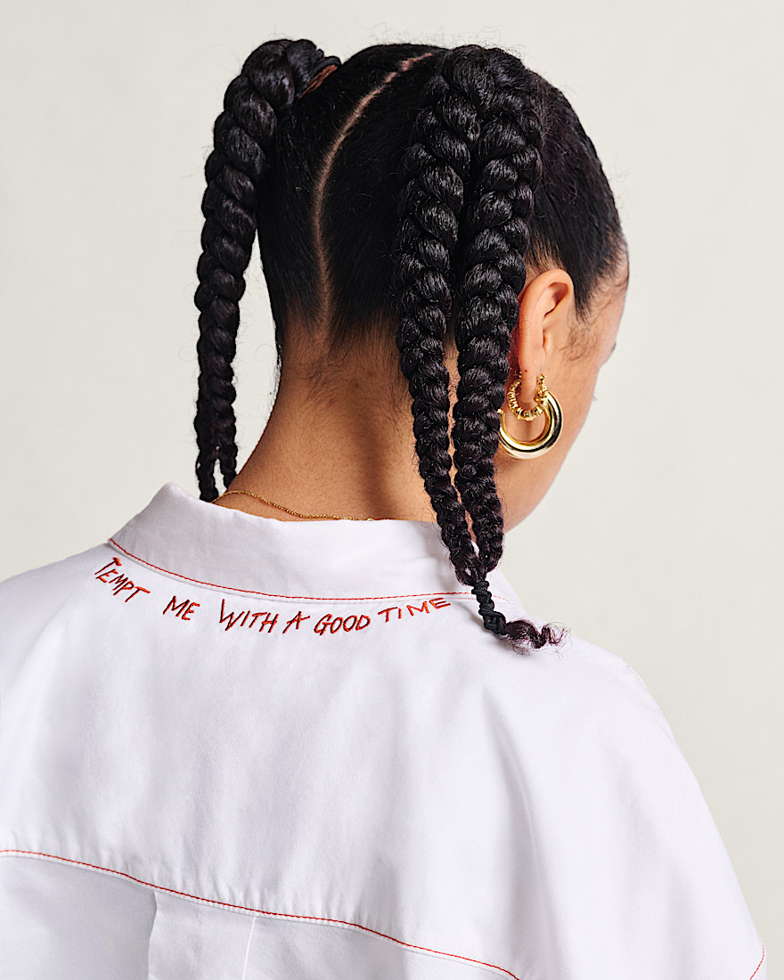 Gillian Button Up Shirt VANS White ALT5