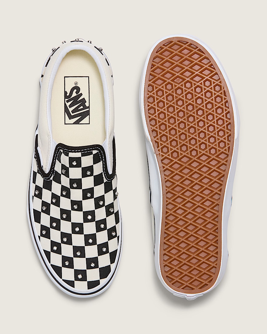 Classic SlipOn Checkerboard Shoe VANS Black  White ALT2