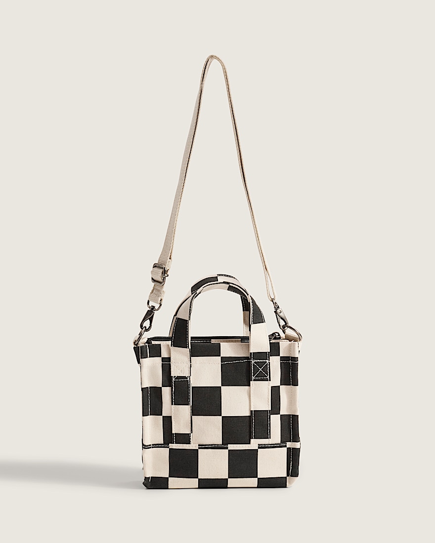 Lil Pergs Checkerboard Tote Bag VANS Antique White  Black ALT3