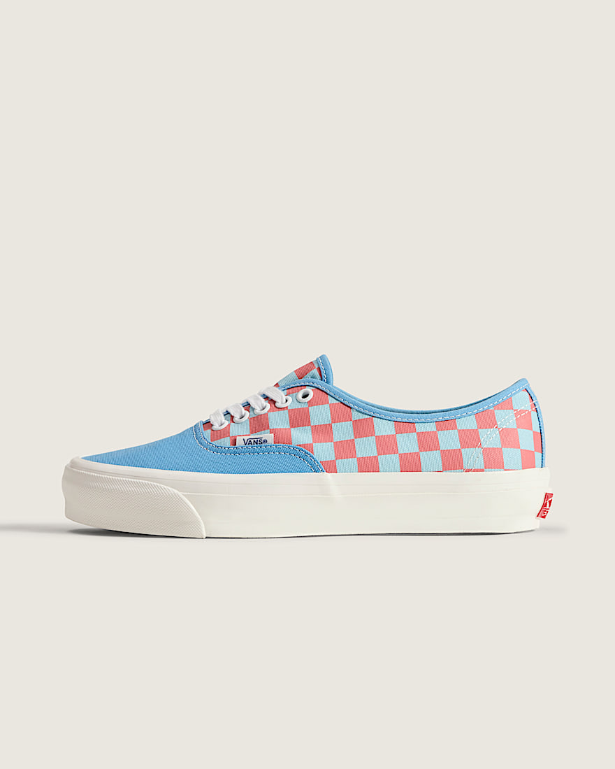 Premium Authentic Checkerboard Shoe VANS Heritage Blue Pink HERO